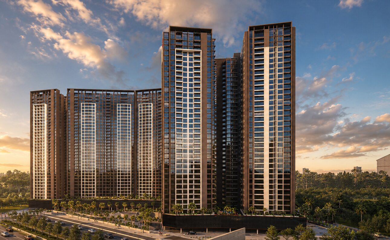 Kohinoor Life in Motion Pimpri towers at dusk